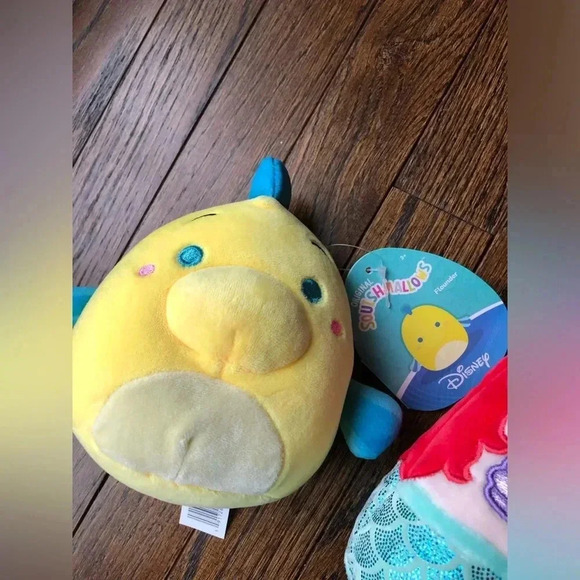 Original Squishmallows x Disney: The Little Mermaid 5” Ariel and Flounder - NWT! - Picture 3 of 7